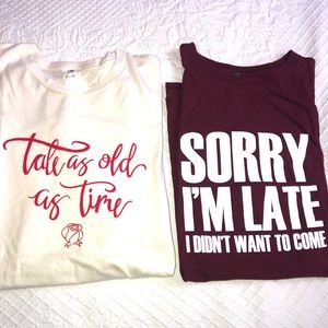 T shirts both sz large